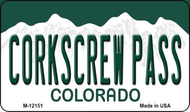 M-12151 3.5 x 2 in. Corkscrew Pass Colorado Novelty Metal Magnet