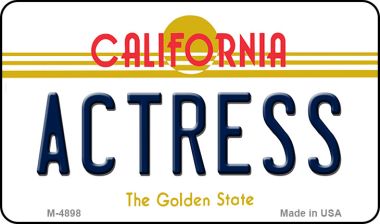 M-4898 3.5 x 2 in. Actress California State License Plate Magnet