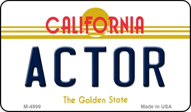 M-4899 3.5 x 2 in. Actor California State License Plate Magnet