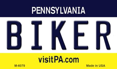 SMART BLONDE Biker Pennsylvania State License Plate Tag Magnet M-6079