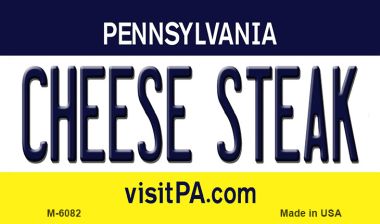 SMART BLONDE Cheese Steak Pennsylvania State License Plate Tag Magnet M-6082