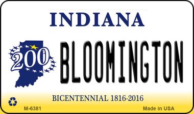 SMART BLONDE Bloomington Indiana State License Plate Tag Novelty Magnet M-6381