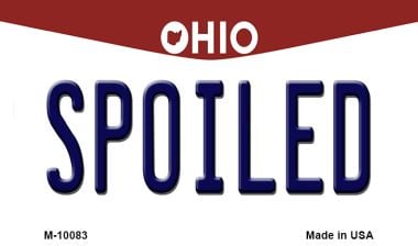 M-10083 3.5 x 2 in. Spoiled Ohio State License Plate Magnet
