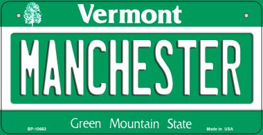Manchester Vermont Novelty Metal Bicycle Plate BP-10663