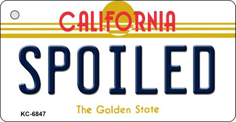 KC-6847 3.5 x 2 in. Spoiled California State License Plate Key Chain