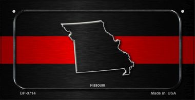 BP-9714 3 x 6 in. Missouri Thin Red Line Novelty Bicycle License Plate -  Smart Blonde