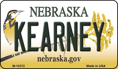 M-10572 3.5 x 2 in. Kearney Nebraska State License Plate Magnet