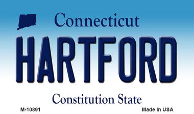 M-10891 3.5 x 2 in. Hartford Connecticut State License Plate Magnet