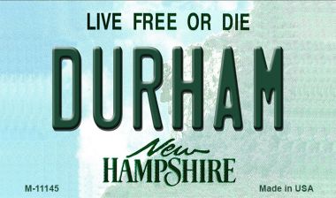 3.5 x 2 in. Durham New Hampshire State License Plate Magnet