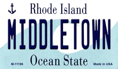 M-11196 3.5 x 2 in. Middletown Rhode Island State License Plate Novelty Magnet
