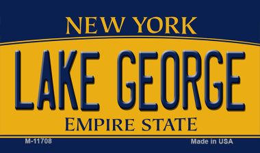 M-11708 3.5 x 2 in. Lake George New York Novelty Metal Magnet