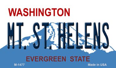 M-1477 3.5 x 2 in. MT St Helens Washington State License Plate Magnet
