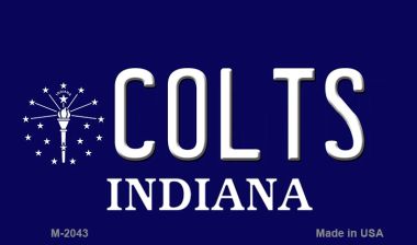 M-2043 3.5 x 2 in. Colts Indiana State License Plate Magnet