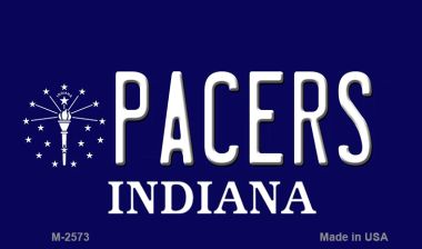 M-2573 3.5 x 2 in. Pacers Indiana State License Plate Magnet