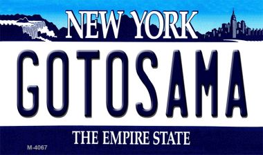 M-4067 3.5 x 2 in. Gotosama New York State License Plate Magnet