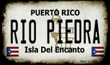 SMART BLONDE Rio Piedra Puerto Rico State License Plate Tag Magnet M-4343