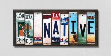 WS-510 FL Native License Plate Strips Novelty Wood Signs