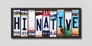 WS-512 HI Native License Plate Strips Novelty Wood Signs