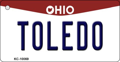 KC-10069 1.5 x 3 in. Toledo Ohio State License Plate Key Chain