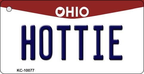 KC-10077 1.5 x 3 in. Hottie Ohio State License Plate Key Chain