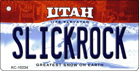 KC-10234 1.5 x 3 in. Slickrock Utah State License Plate Key Chain