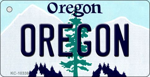 KC-10338 1.5 x 3 in. Oregon State License Plate Key Chain