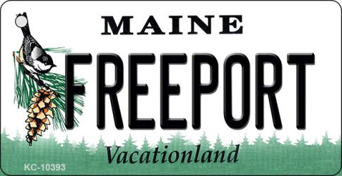 KC-10393 1.5 x 3 in. Freeport Maine State License Plate Key Chain