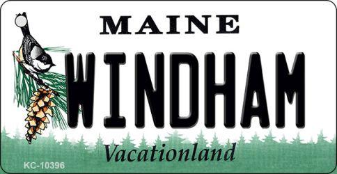 KC-10396 1.5 x 3 in. Windham Maine State License Plate Key Chain