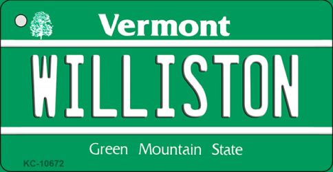 KC-10672 1.5 x 3 in. Williston Vermont State License Plate Novelty Novelty Key Chain