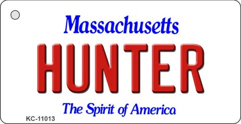 KC-11013 1.5 x 3 in. Hunter Massachusetts State License Plate Key Chain