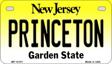 Princeton New Jersey Novelty Metal Motorcycle Plate MP-10151