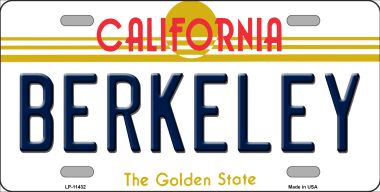 LP-11432 6 x 12 in. Berkeley California Novelty License Plate