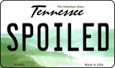 SMART BLONDE Spoiled Tennessee State License Plate Tag Magnet M-6452