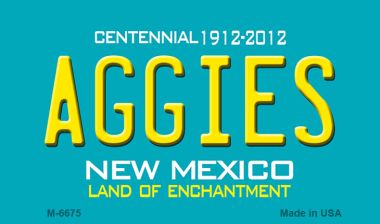 M-6675 3.5 x 2 in. Aggies New Mexico Novelty Magnet