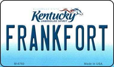 M-6760 3.5 x 2 in. Frankfort Kentucky State License Plate Novelty Magnet