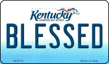 M-6772 3.5 x 2 in. Blessed Kentucky State License Plate Novelty Magnet