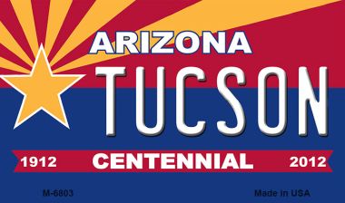 SMART BLONDE Tuscon Arizona Centennial State License Plate Tag Magnet M-6803