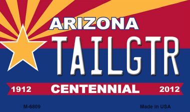 M-6809 3.5 x 2 in. Tailgtr Arizona Centennial State License Plate Magnet