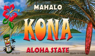 M-7811 3.5 x 2 in. Kona Tiki Novelty Metal Magnet -  Smart Blonde