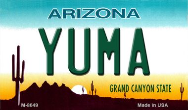 M-8649 3.5 x 2 in. Yuma Arizona State License Plate Magnet