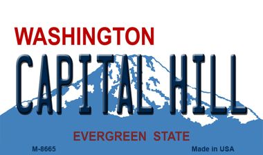 Capital Hill Washington State License Plate Tag Magnet M-8665