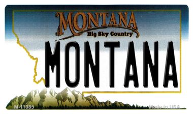 M-11085 3.5 x 2 in. Montana State License Plate Novelty Magnet
