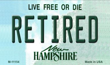 M-11154 3.5 x 2 in. Retired New Hampshire State License Plate Magnet