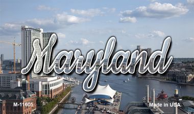M-11605 3.5 x 2 in. Maryland River Skyline Magnet