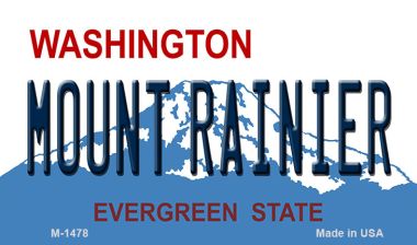Picture of Smart Blonde M-1478 3.5 x 2 in. Mount Rainier Washington State License Plate Magnet
