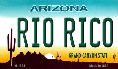 Picture of Smart Blonde M-1523 3.5 x 2 in. Rio Rico Arizona State License Plate Magnet