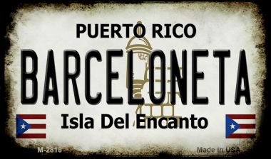 Picture of Smart Blonde M-2818 3.5 x 2 in. Barceloneta Puerto Rico State License Plate Magnet