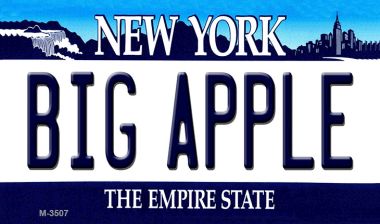 Picture of Smart Blonde M-3507 3.5 x 2 in. Big Apple New York State License Plate Magnet