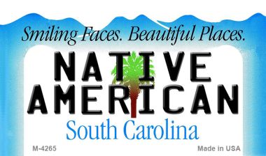 Picture of Smart Blonde M-4265 3.5 x 2 in. Native American South Carolina State License Plate Magnet