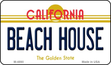 Picture of Smart Blonde M-4890 3.5 x 2 in. Beach House California State License Plate Magnet